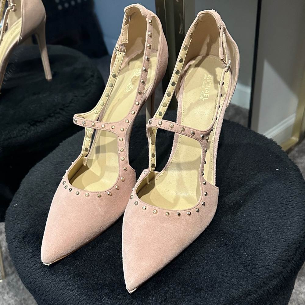 Michael Kors Blush Studded Heels